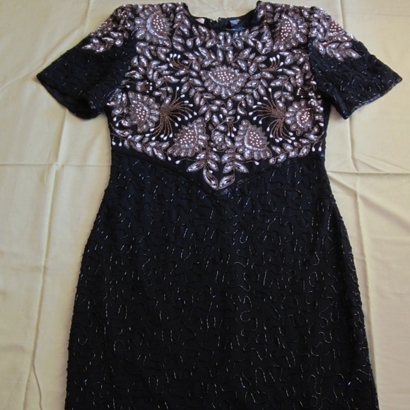 Laurence Kazar Beaded Cocktail Dress - Picture 2 of 8